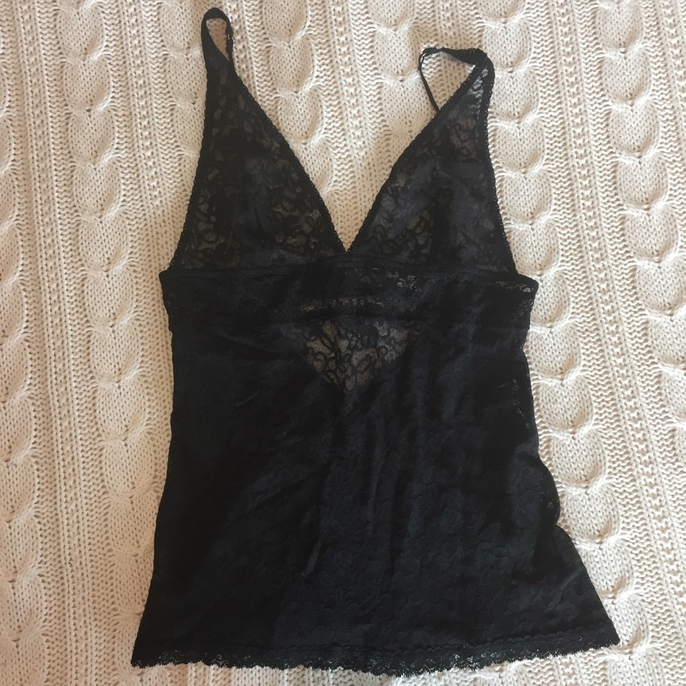 Black lace camisole